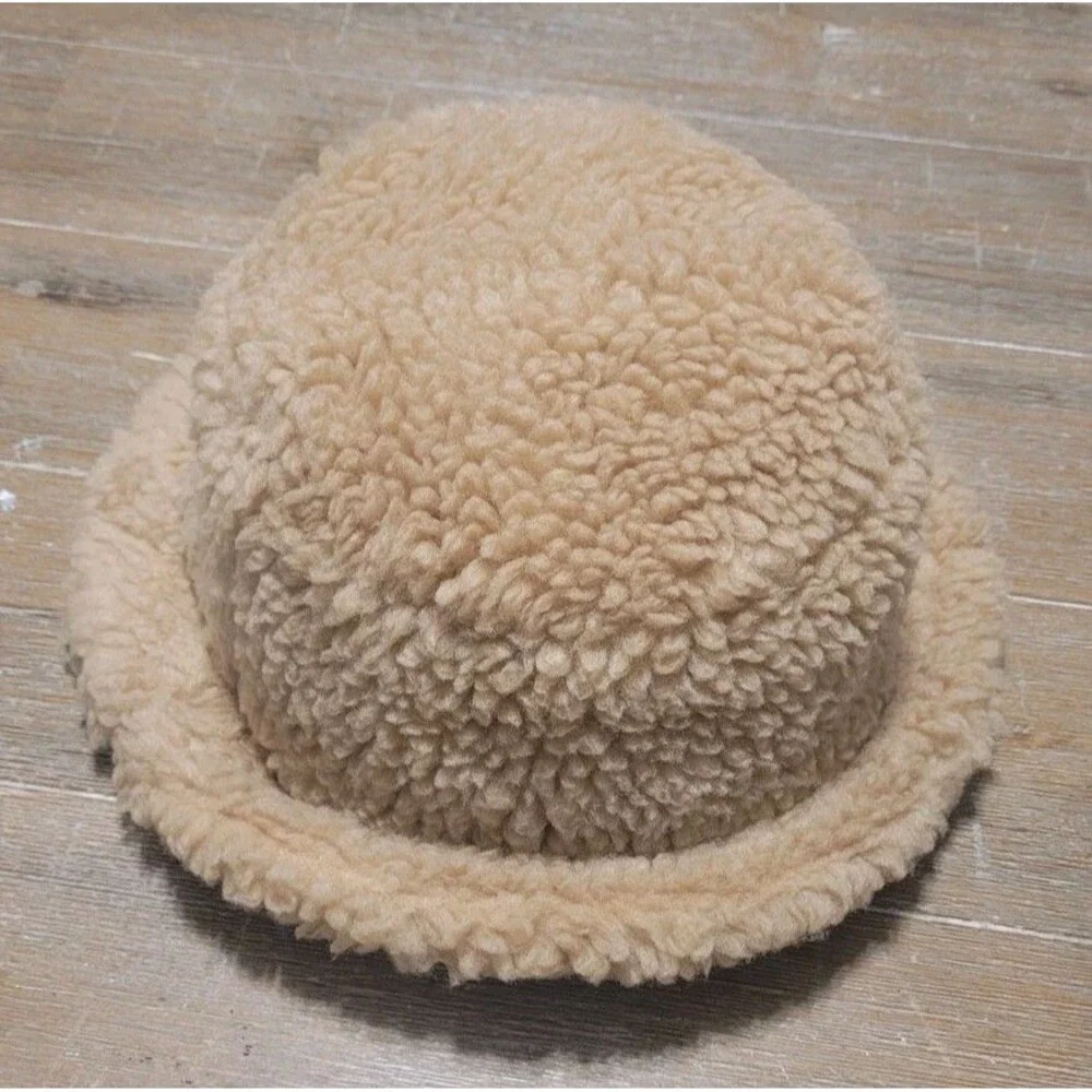 Coach Sherpa Bucket Hat Womens CM750 Caramel XXS